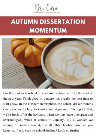 Autumn Dissertation Momentum