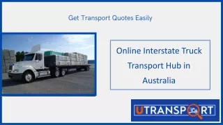 Interstate Truck Transport Hub in Australia