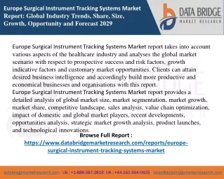 Europe Surgical Instrument Tracking Systems Market report