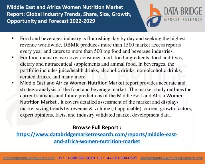 middle east and africa women nutrition market
