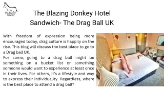 The Blazing Donkey Hotel Sandwich- The Drag Ball UK