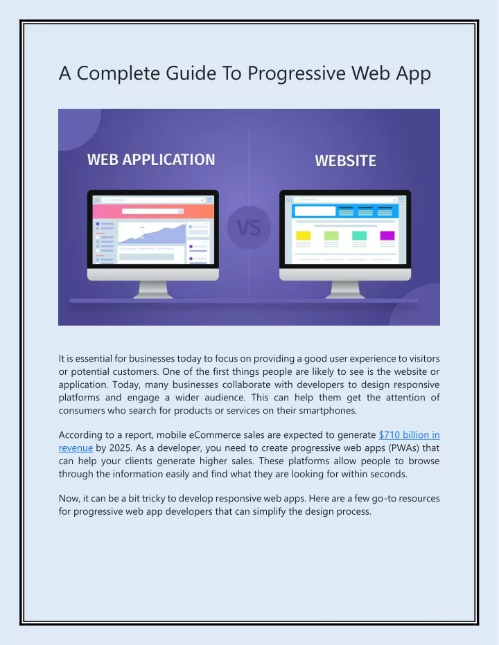 progressive web app presentation