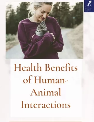 Health Benefits of Human-Animal Interactions