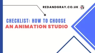 CHECKLIST HOW TO CHOOSE AN ANIMATION STUDIO