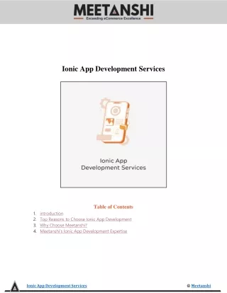 ionic app development services