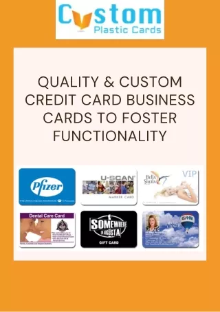 Quality & Custom Credit Card Business Cards to Foster Functionality