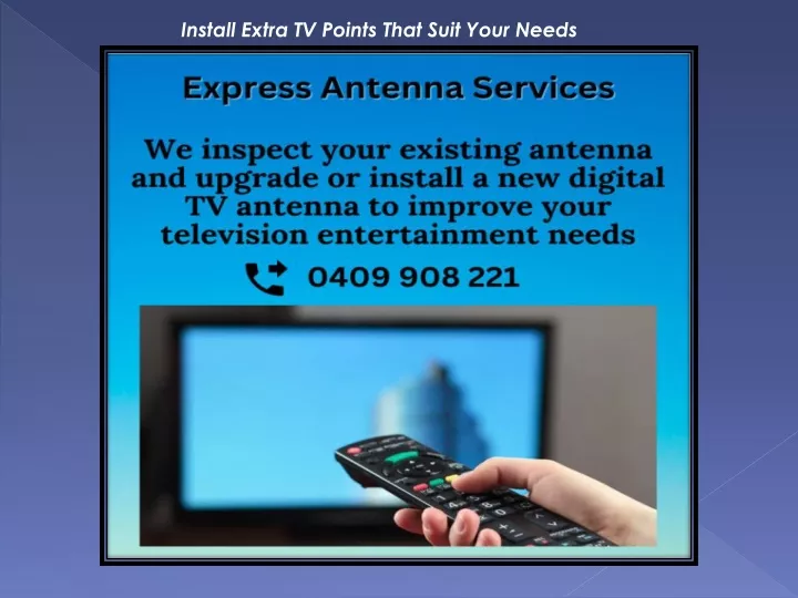 install extra tv points that suit your needs