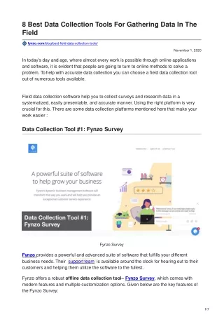 Data collection platforms