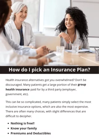 How do I pick an Insurance Plan