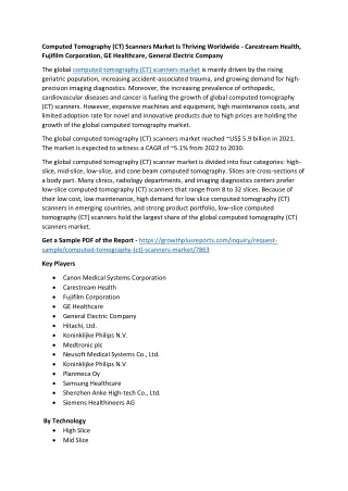 computed tomography ct scanners market