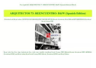Free [epub]$$ ARQUITECTOS 73 REENCUENTRO B&W (Spanish Edition) EBook