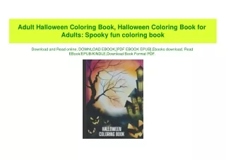 PDF) Adult Halloween Coloring Book  Halloween Coloring Book for Adults Spooky fun coloring book Full Book