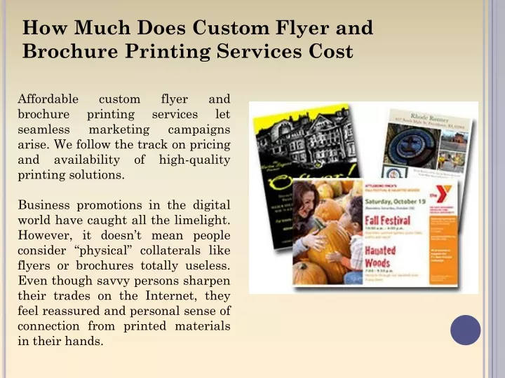 how much does custom flyer and brochure printing