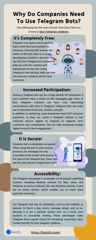 why do companies need to use telegram bots