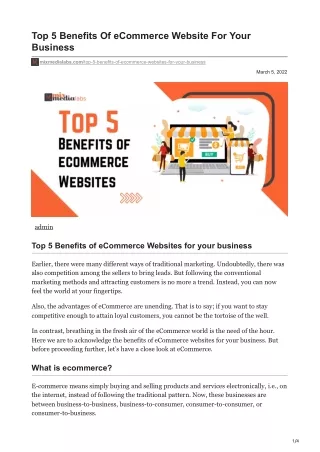 mixmedialabs.com-Top 5 Benefits Of eCommerce Website For Your Business (2)