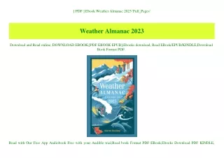[ PDF ] Ebook Weather Almanac 2023 'Full_Pages'