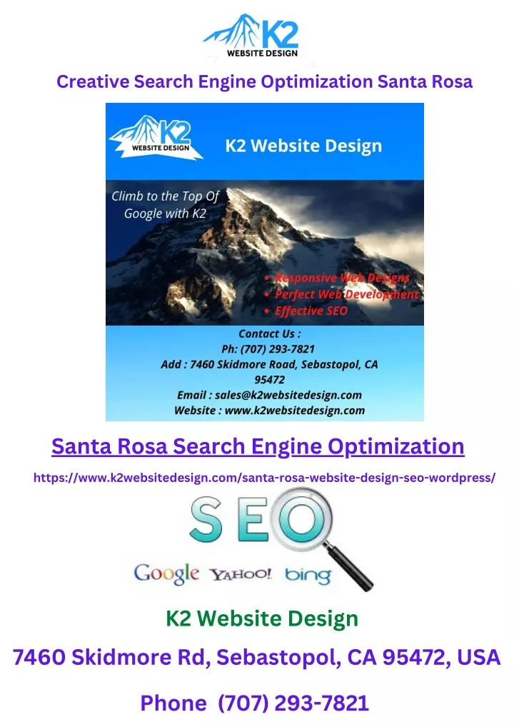 creative search engine optimization santa rosa