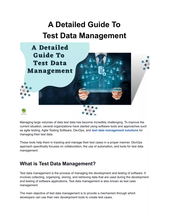 a detailed guide to test data management