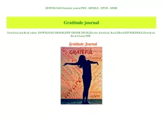 DOWNLOAD Gratitude journal PDF - KINDLE - EPUB - MOBI