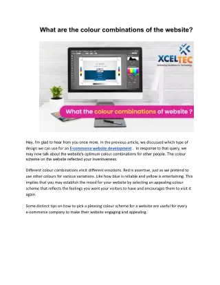 what are the colour combinations of the website