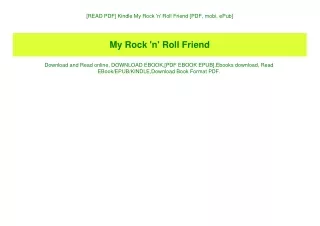 [READ PDF] Kindle My Rock 'n' Roll Friend [PDF  mobi  ePub]