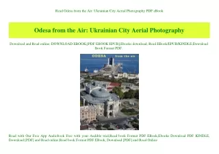 Read Odesa from the Air Ukrainian City Aerial Photography PDF eBook