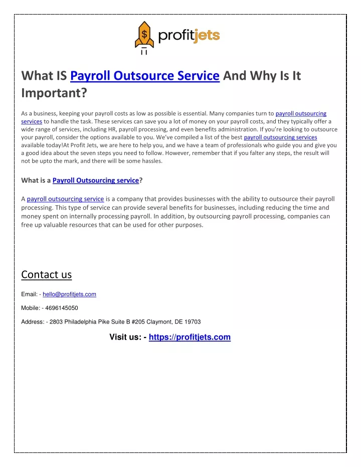 what is payroll outsource service