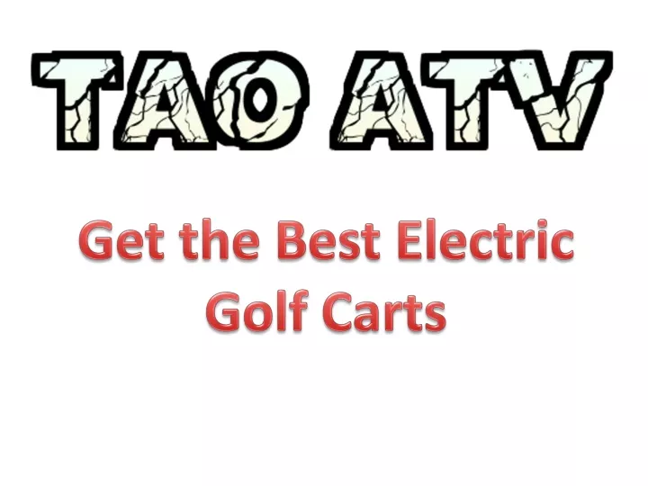 get the best electric golf carts