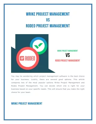 wrike project management vs rodeo project