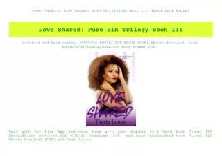 Free [epub]$$ Love Shared Pure Sin Trilogy Book III [EBOOK EPUB KIDLE]
