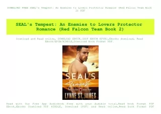 DOWNLOAD FREE SEAL's Tempest An Enemies to Lovers Protector Romance (Red Falcon Team Book 2) PDF