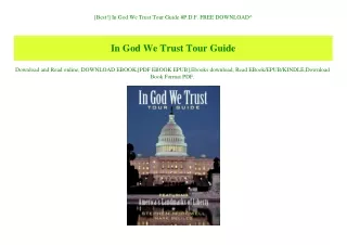 [Best!] In God We Trust Tour Guide #P.D.F. FREE DOWNLOAD^