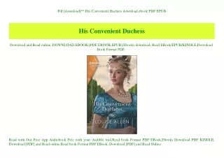 Pdf [download]^^ His Convenient Duchess download ebook PDF EPUB