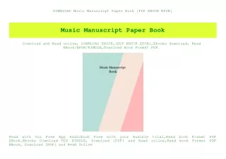 DOWNLOAD Music Manuscript Paper Book [PDF EBOOK EPUB]