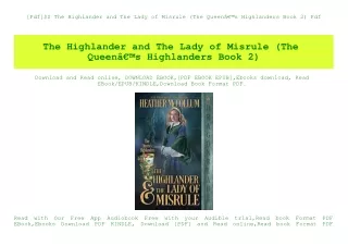 [Pdf]$$ The Highlander and The Lady of Misrule (The QueenÃ¢Â€Â™s Highlanders Book 2) Pdf