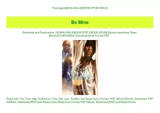 Free [epub]$$ Be Mine [EBOOK EPUB KIDLE]