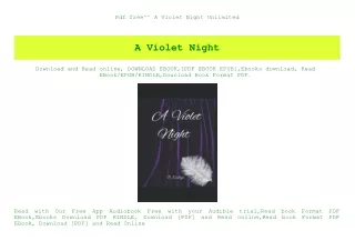 Pdf free^^ A Violet Night Unlimited