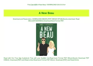 Free [epub]$$ A New Beau ^DOWNLOAD E.B.O.O.K.#