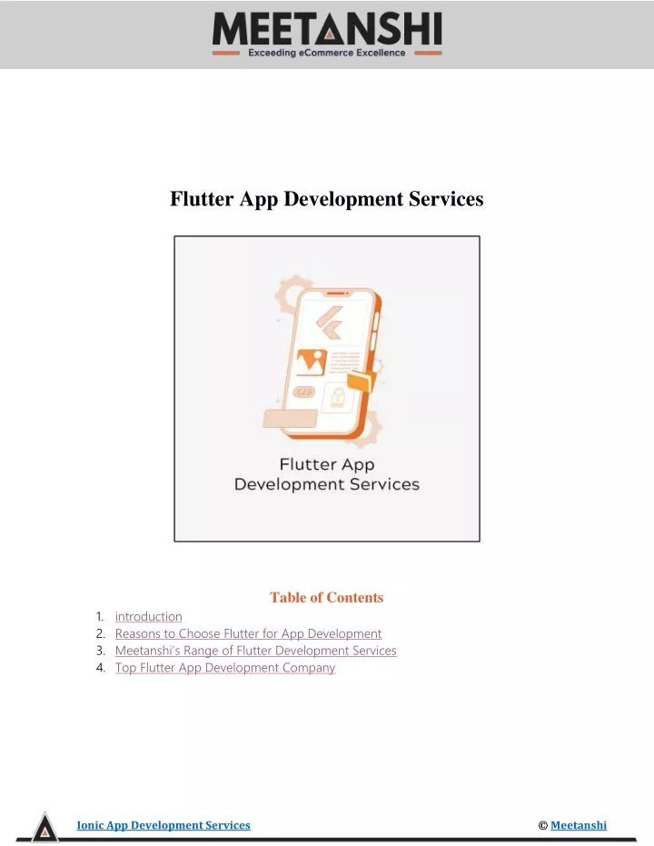 flutter app development services