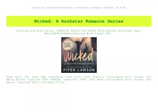 Download [ebook]$$ Wicked A Rockstar Romance Series [R.A.R]