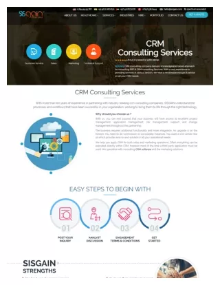 CRM Consulting Company | CRM Consulting Agency- SISGAIN