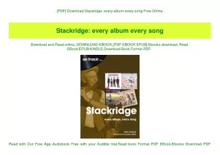 [PDF] Download Stackridge every album every song Free Online