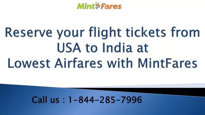 reserve your flight tickets from usa to india at lowest airfares with mintfares