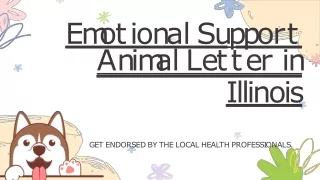 Emotional Support Animal Letter in Illinois