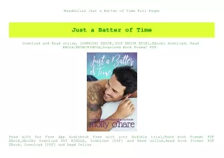 ReadOnline Just a Batter of Time Full Pages
