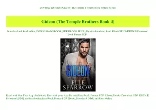 Download [ebook]$$ Gideon (The Temple Brothers Book 4) (Ebook pdf)