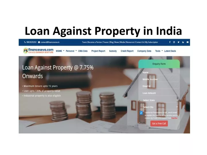 Documents Required For Loan Against Property In India PPT - Loan Against Property In India PowerPoint Presentation, free