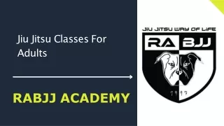 Jiu Jitsu Classes For Adults