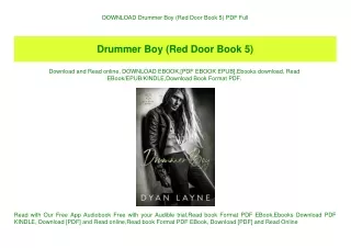 DOWNLOAD Drummer Boy (Red Door Book 5) PDF Full