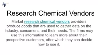 Research Chemical Vendors
